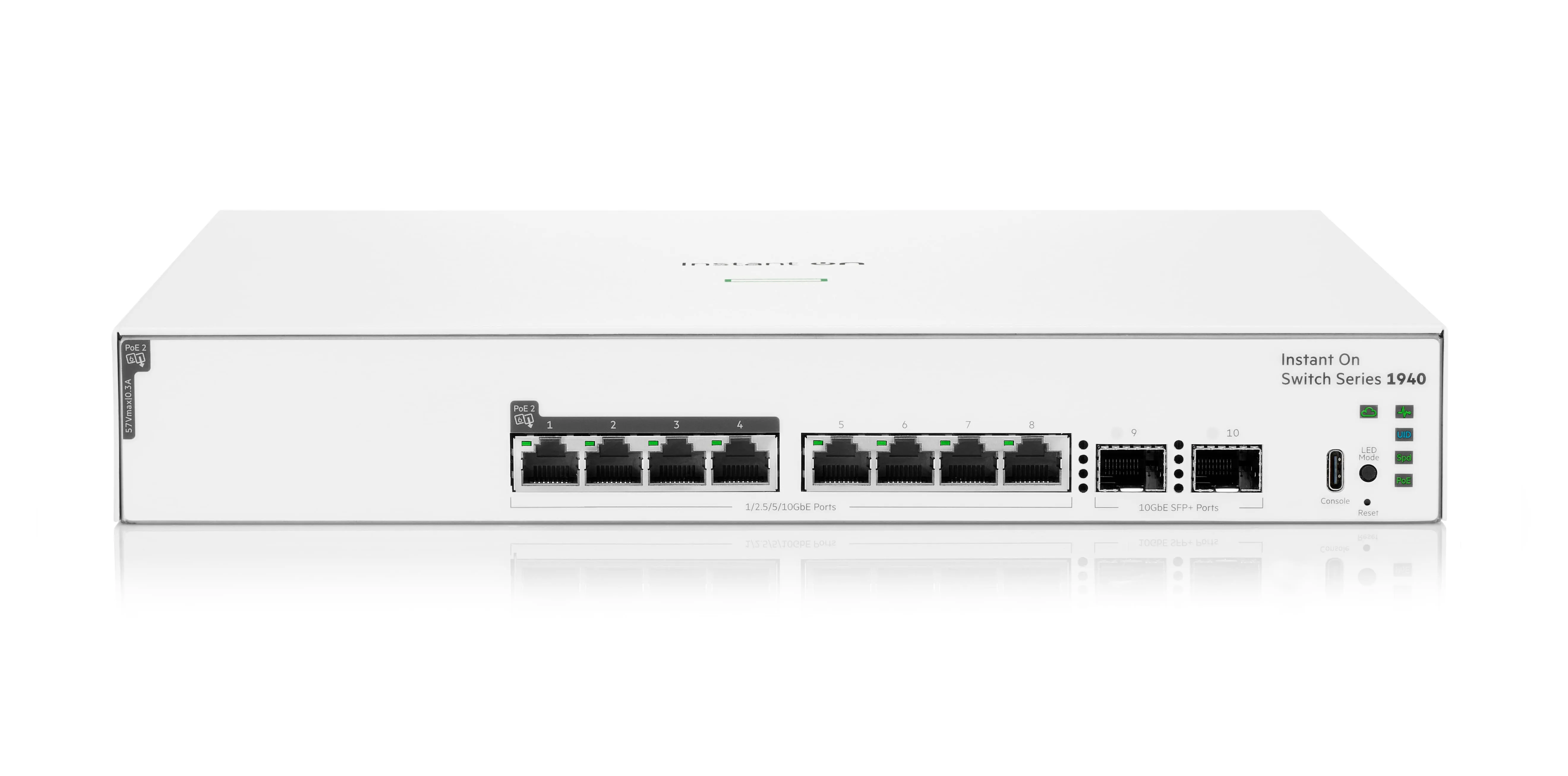 HPE Networking Instant On 1940 8 Port 10GbE 120W Poe Switch with 2 SFP+ Ports | S4A36A