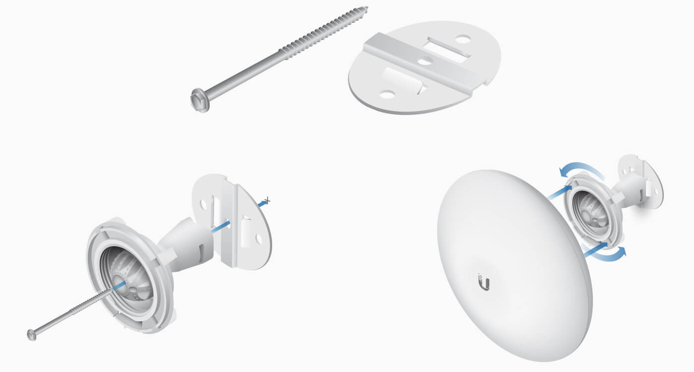 Ubiquiti UISP airMAX Nanobeam M5 16dBi Includes PoE injector | NBE-M5-16 - view 6
