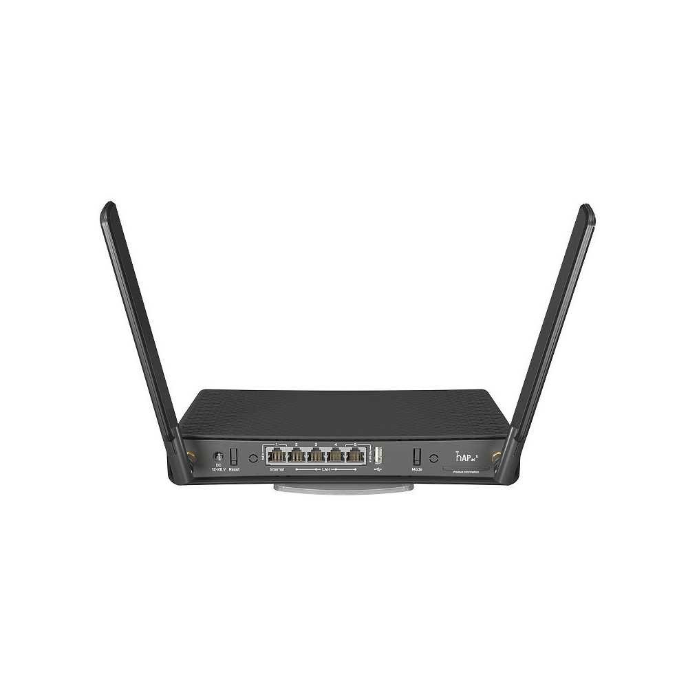 MikroTik hAP AC3 - dual-chain, dual-band 2.4/5 GHz, Desktop Wi-Fi Router - Black - view 3
