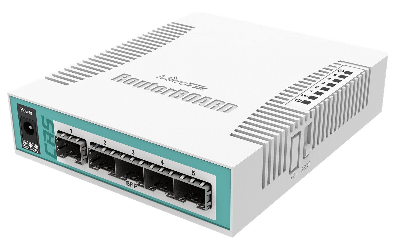 MikroTik Cloud Router Switch 5 Port SFP 1 PoE/SFP Port | CRS106-1C-5S - view 2
