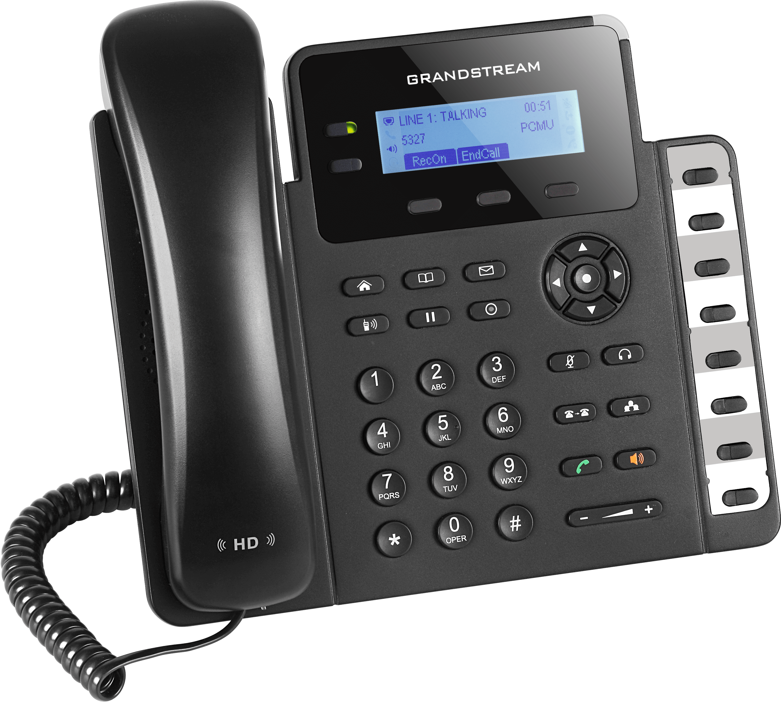 Grandstream 2 Line Gigabit Desk Phone | GXP1628 - view 3