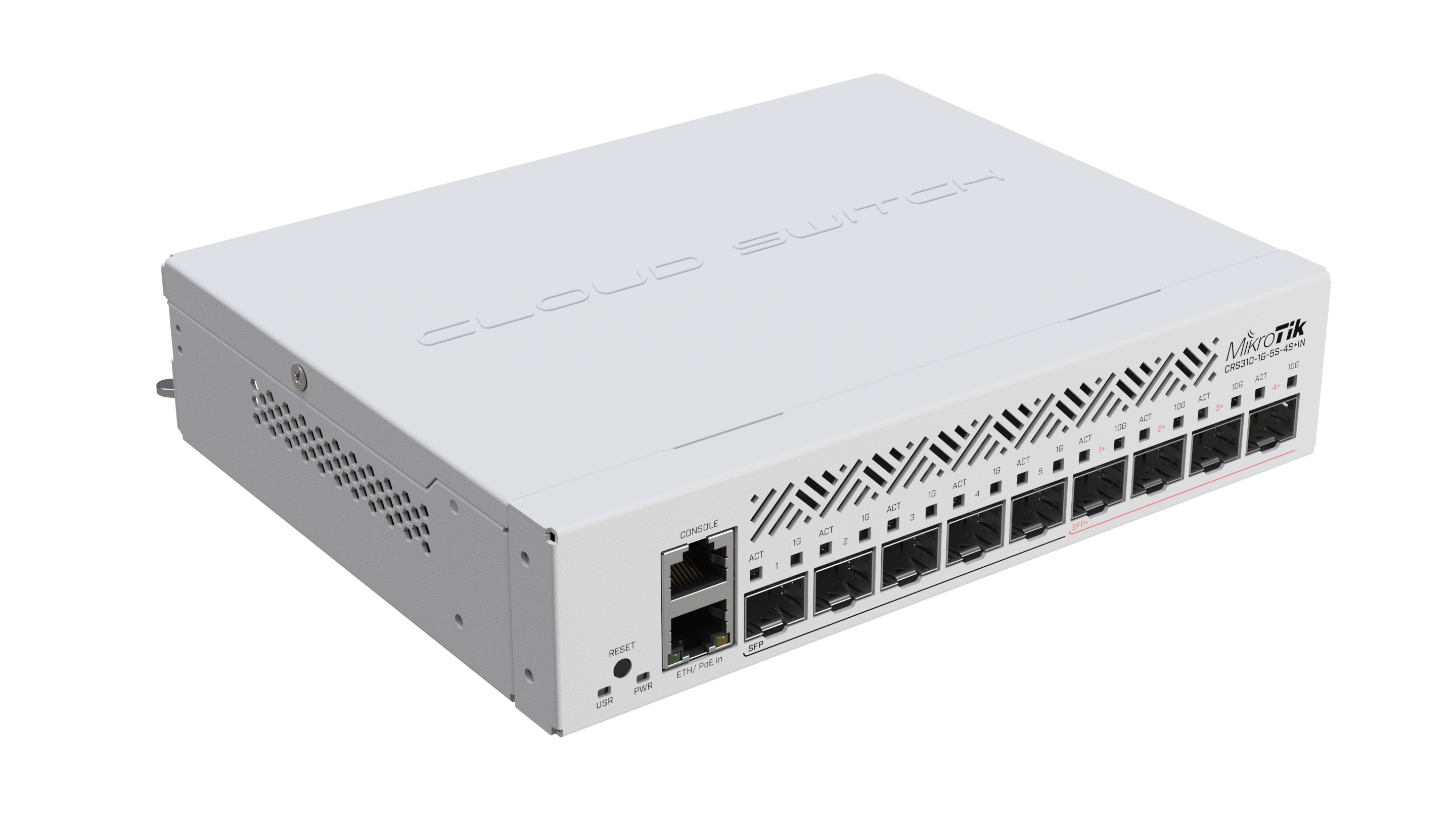 MikroTik CRS310-1G-5S-4S+IN, 4 x 10G SFP+ Ports, 5 x 1G SFP Ports, 1 x 1G Ethernet Port - view 2