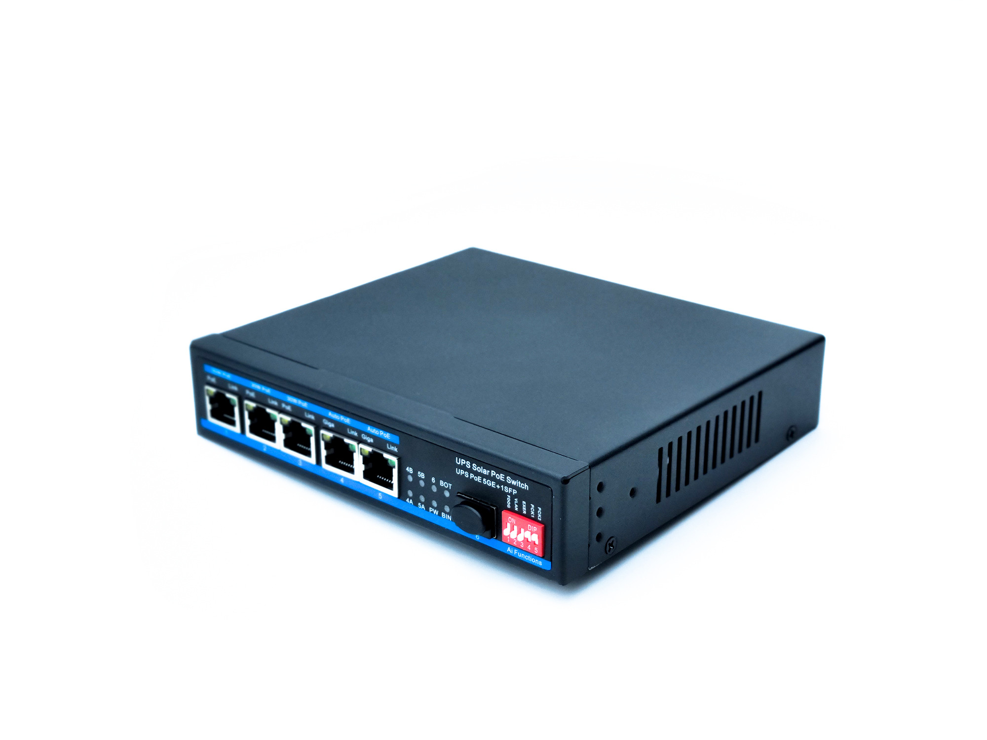 5 Port Gigabit MPPT Solar POE switch (Selectable IEEE802.3af/at/POE++) + 1 SFP port. - view 2
