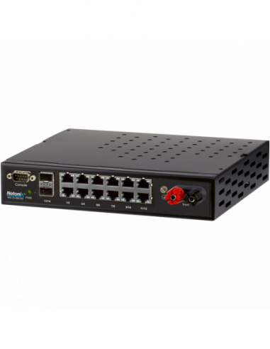 Netonix 12 Port Managed 250W Passive DC POE Switch + 2 SFP Uplink Ports NCS Model