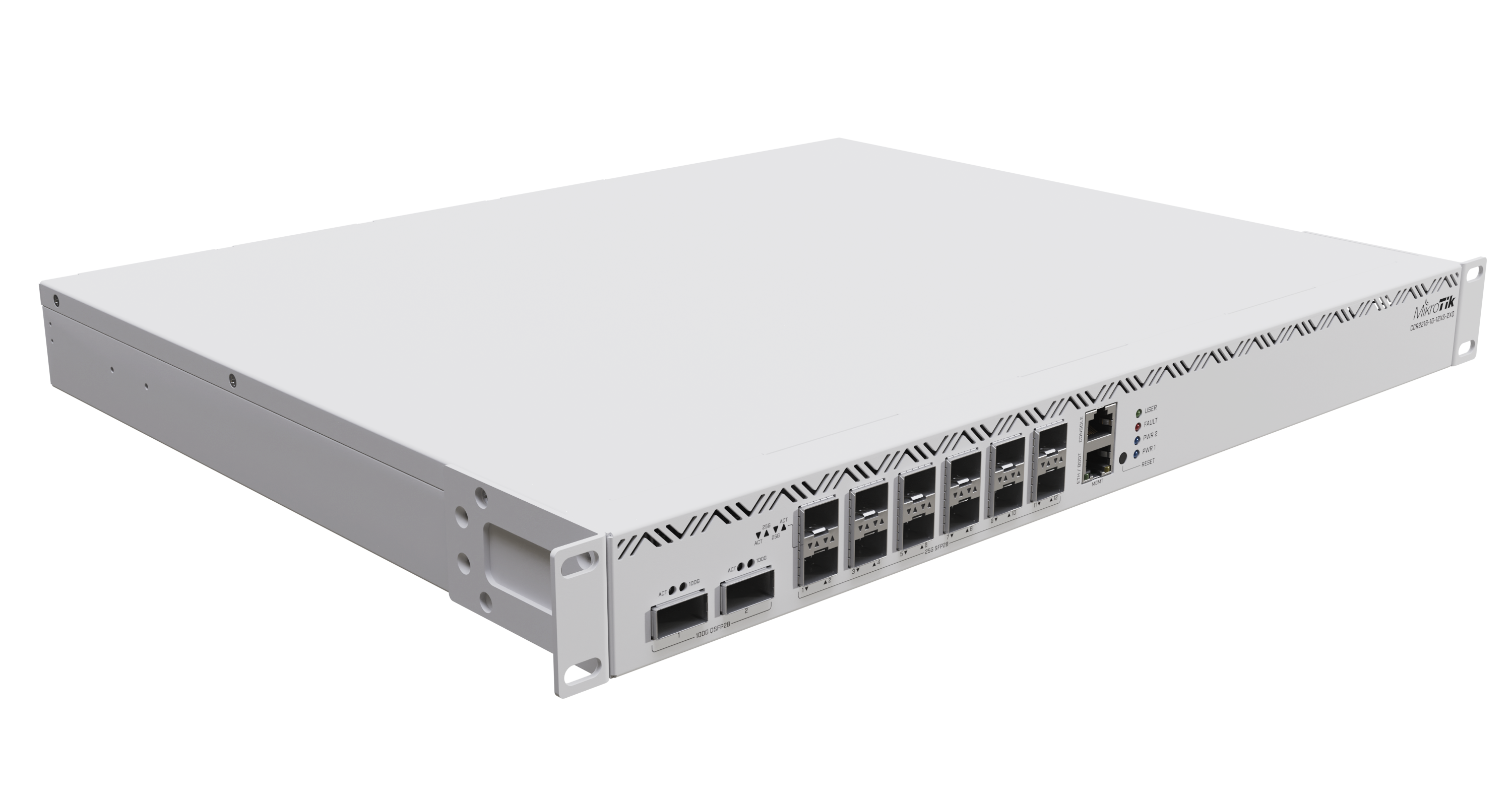 MikroTik Cloud Core Router with 12 Port SFP28 2 Port QSFP28 16 Core CPU | CCR2216-1G-12XS-2XQ - view 2
