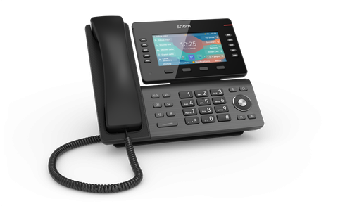 Snom D865 12-line Desktop SIP Phone - No PSU Included - Hi-Res 5" Colour TFT Display - USB