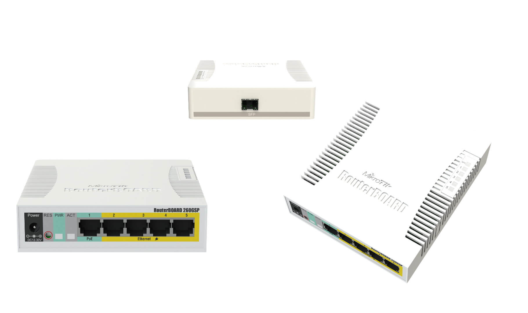MikroTik Smart Desktop Switch 5 Port Gigabit 1SFP PoE Port | RB260GSP - view 2